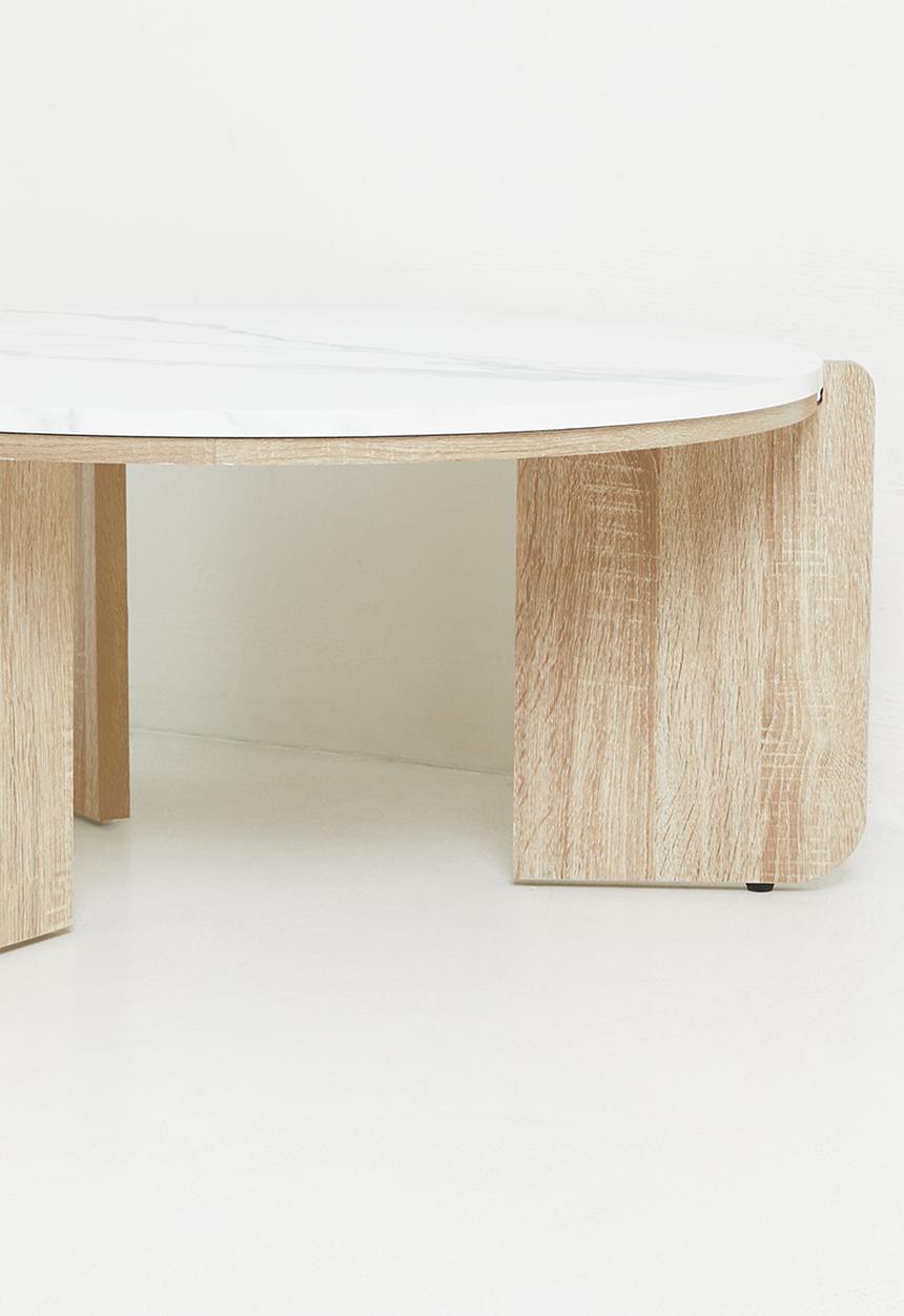 Sixth Floor - Freya Coffee Table - White & Natural