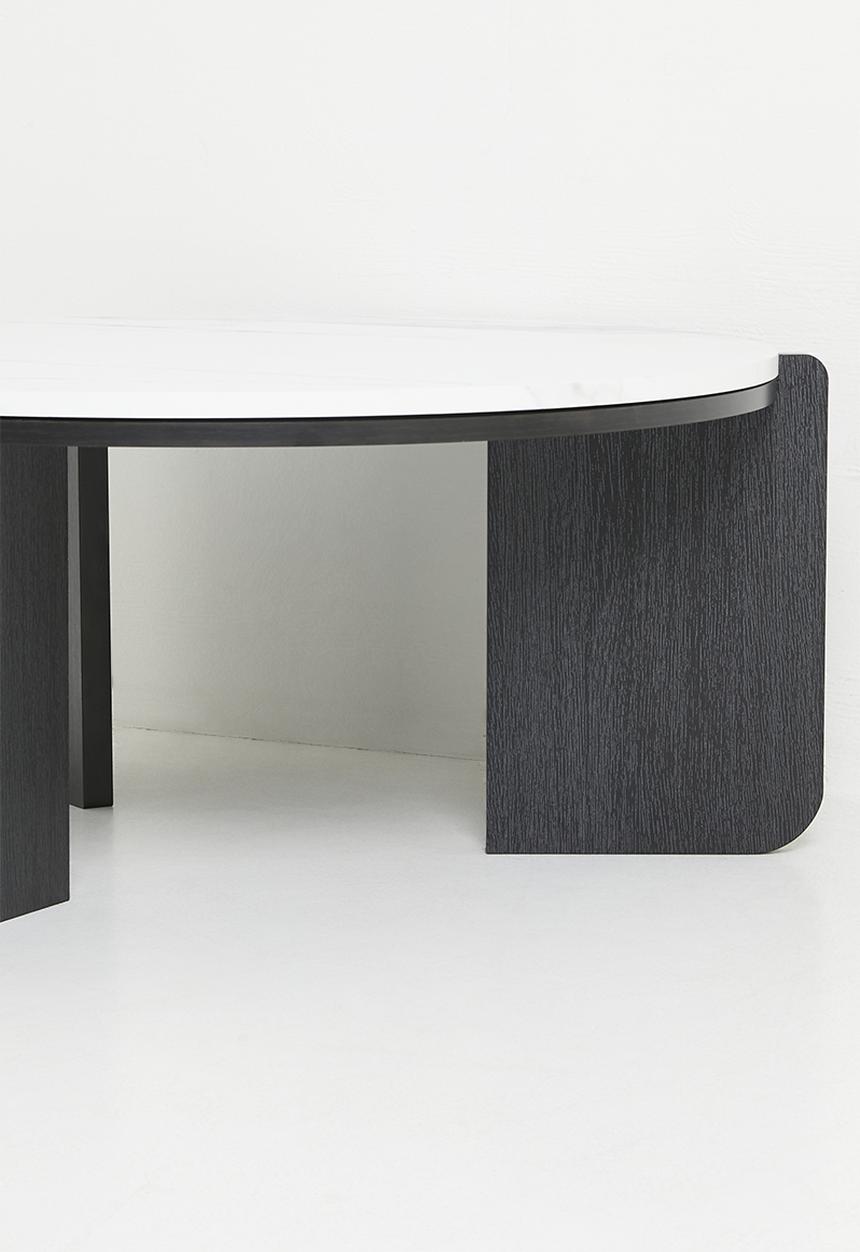 Sixth Floor - Freya Coffee Table - white & Black