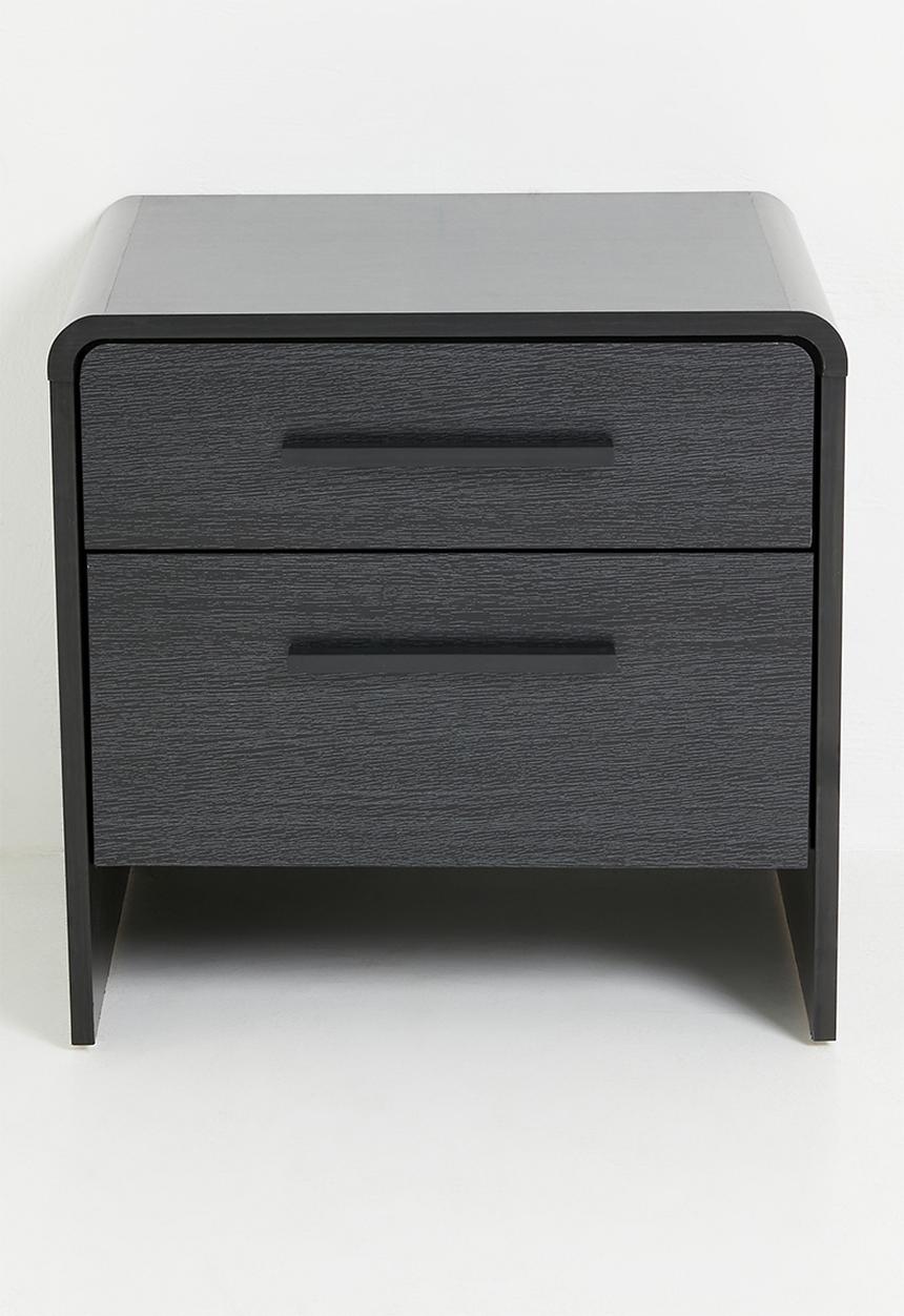 Sixth Floor - Millie 2 Drawer Bedside Table - Black