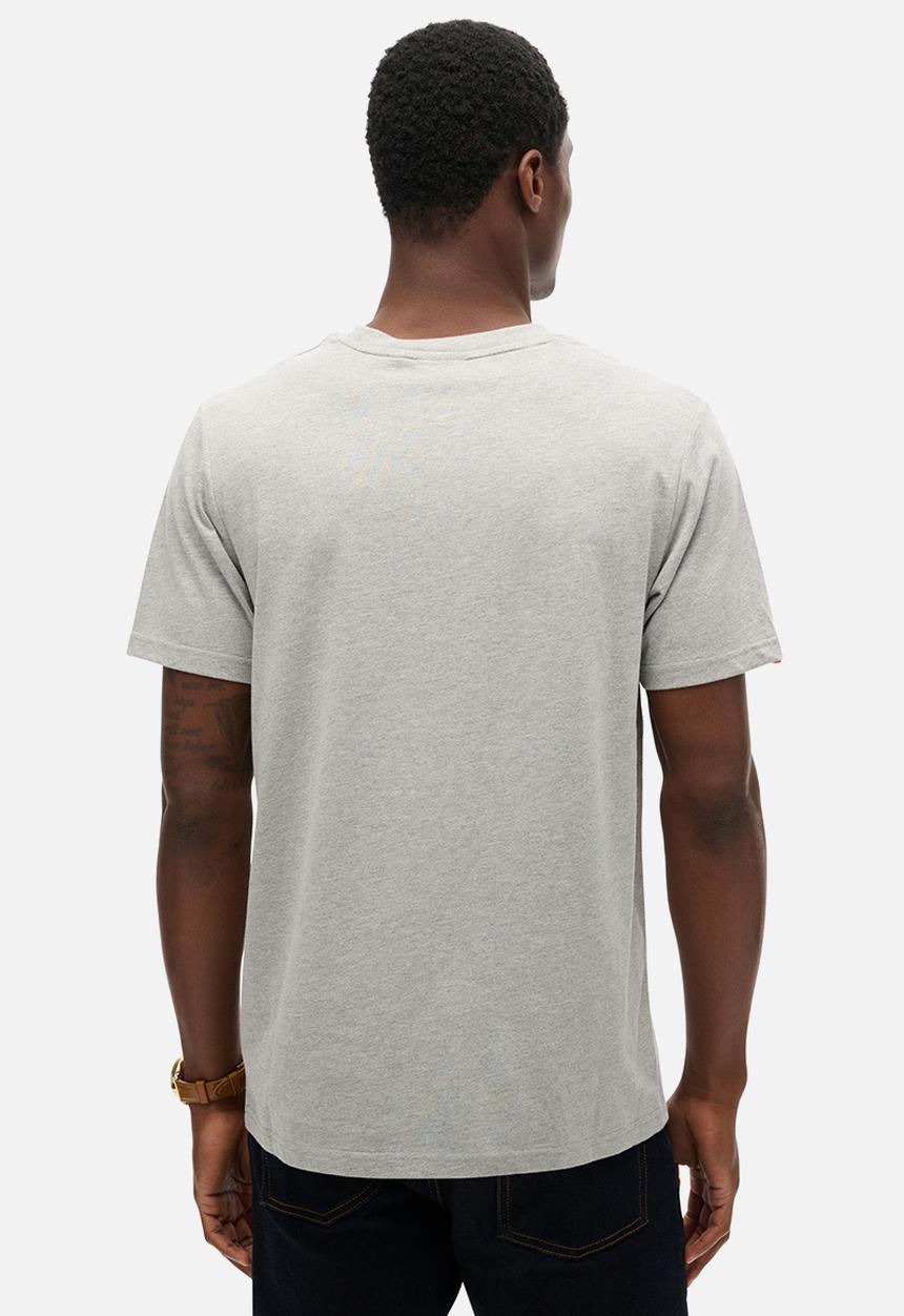 Superdry. - Vl Heritage Relaxed Tee - College Grey Marl