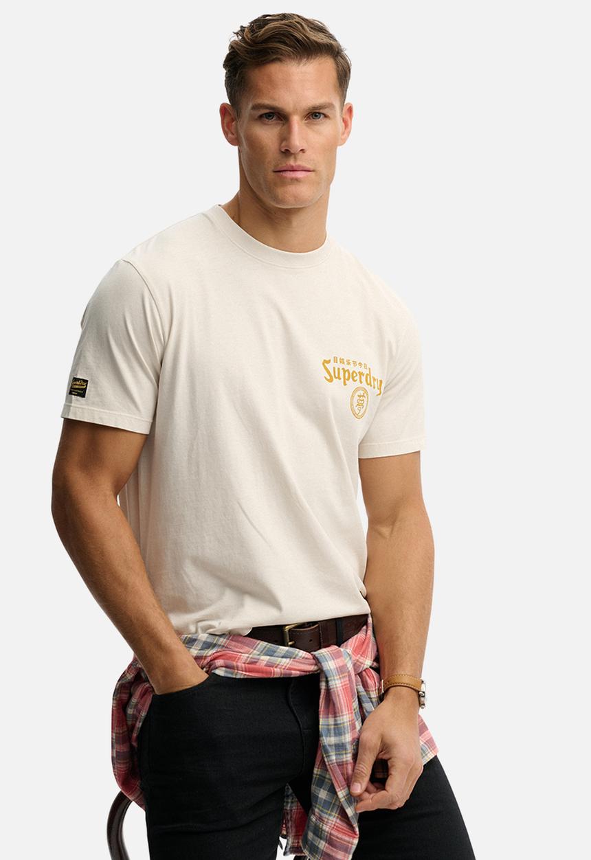 Superdry. - Tokyo Narrative Loose Tee - Rainy Day Grey