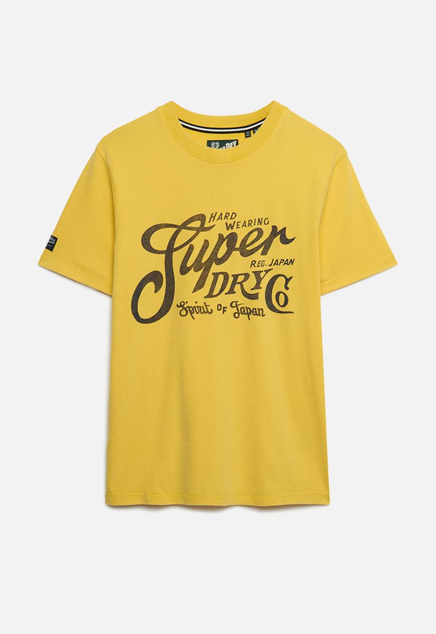 Superdry. - Industry Worker Relaxed Tee - Daffodil Yellow