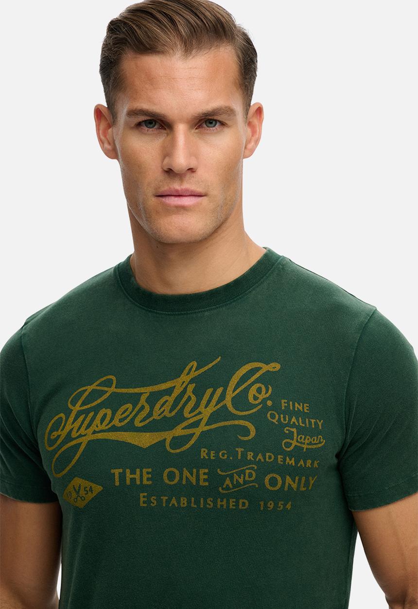 Superdry. - Industry Worker Relaxed Tee - Enamel Green
