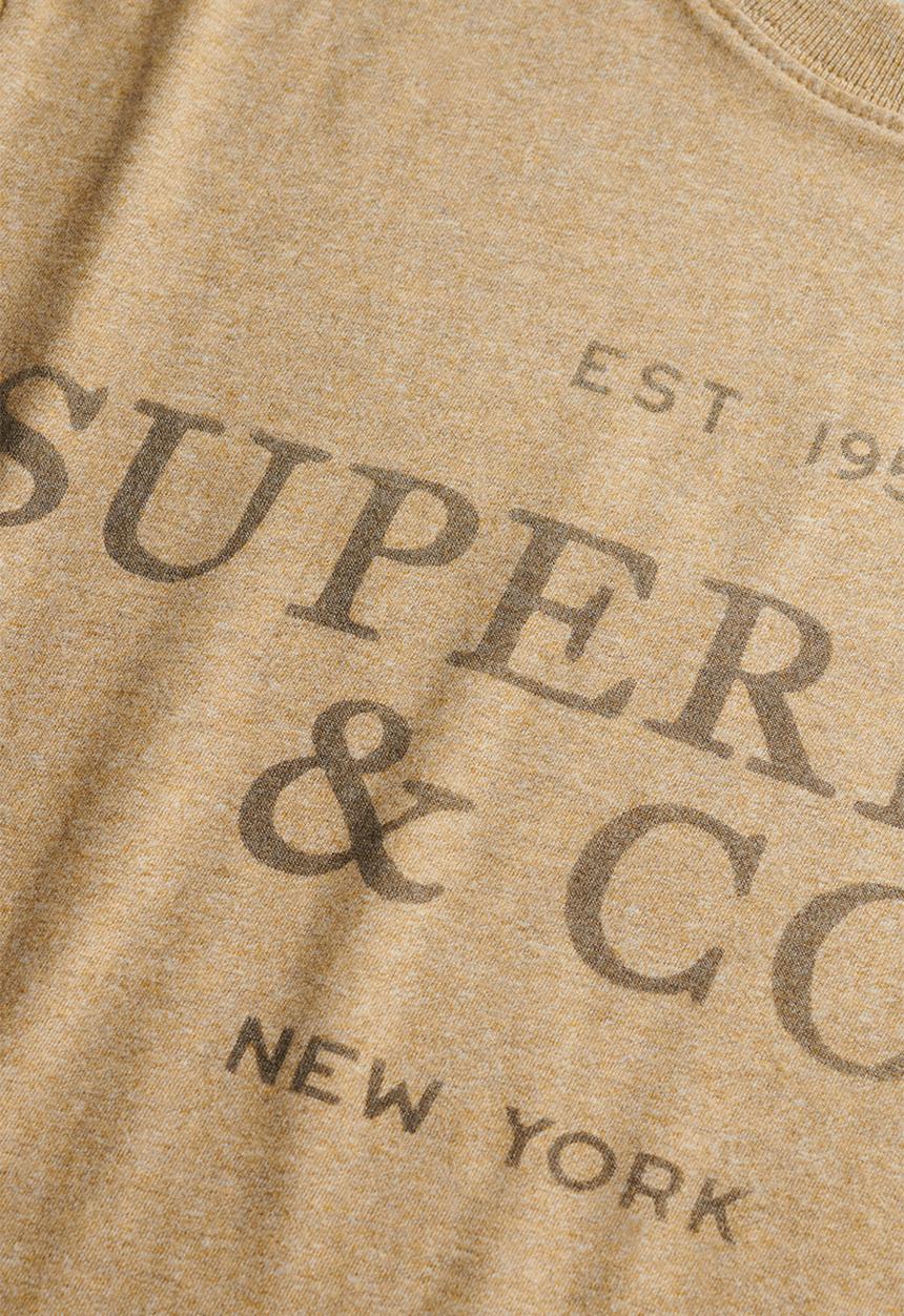Superdry. - 1954 Company Relaxed Tee - Pumice Stone Beige Marl