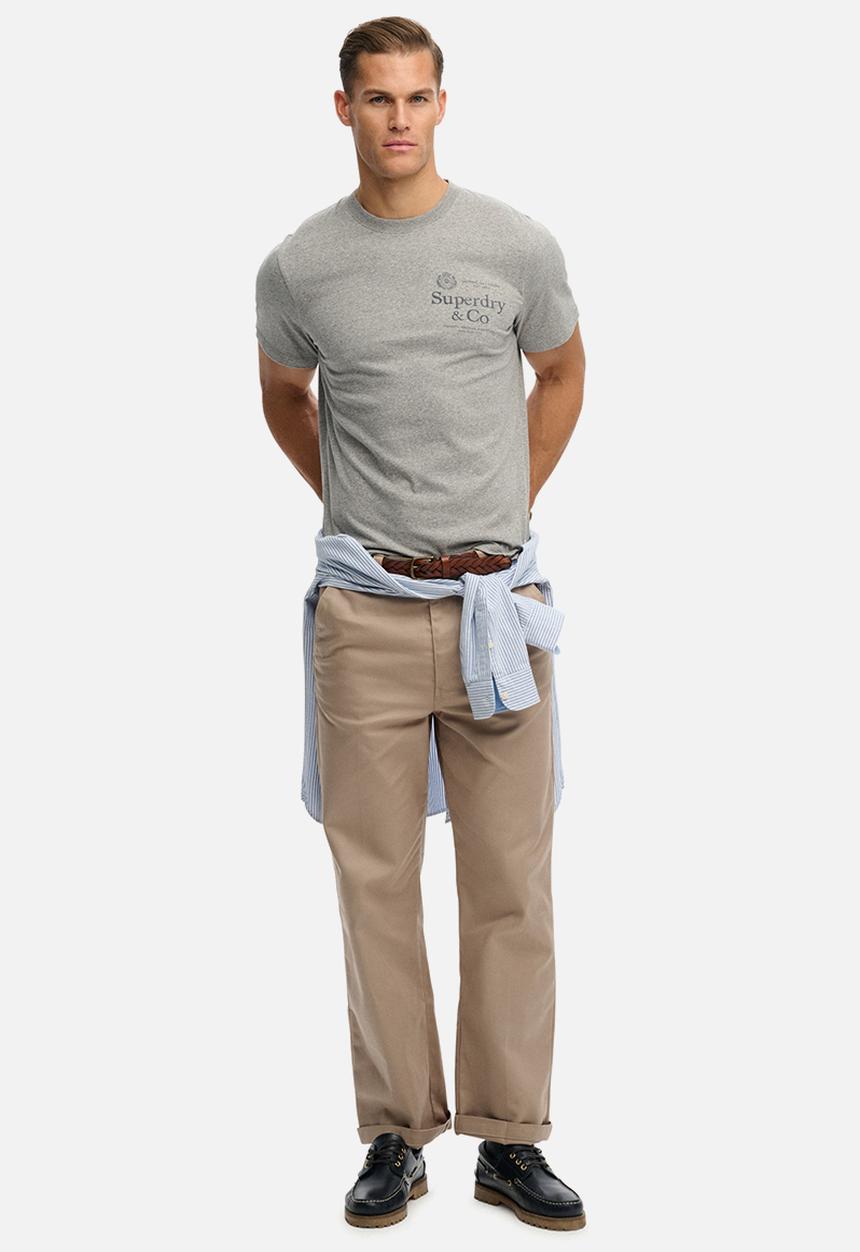 Superdry. - 1954 Company Relaxed Tee - Vintage Grey Marl