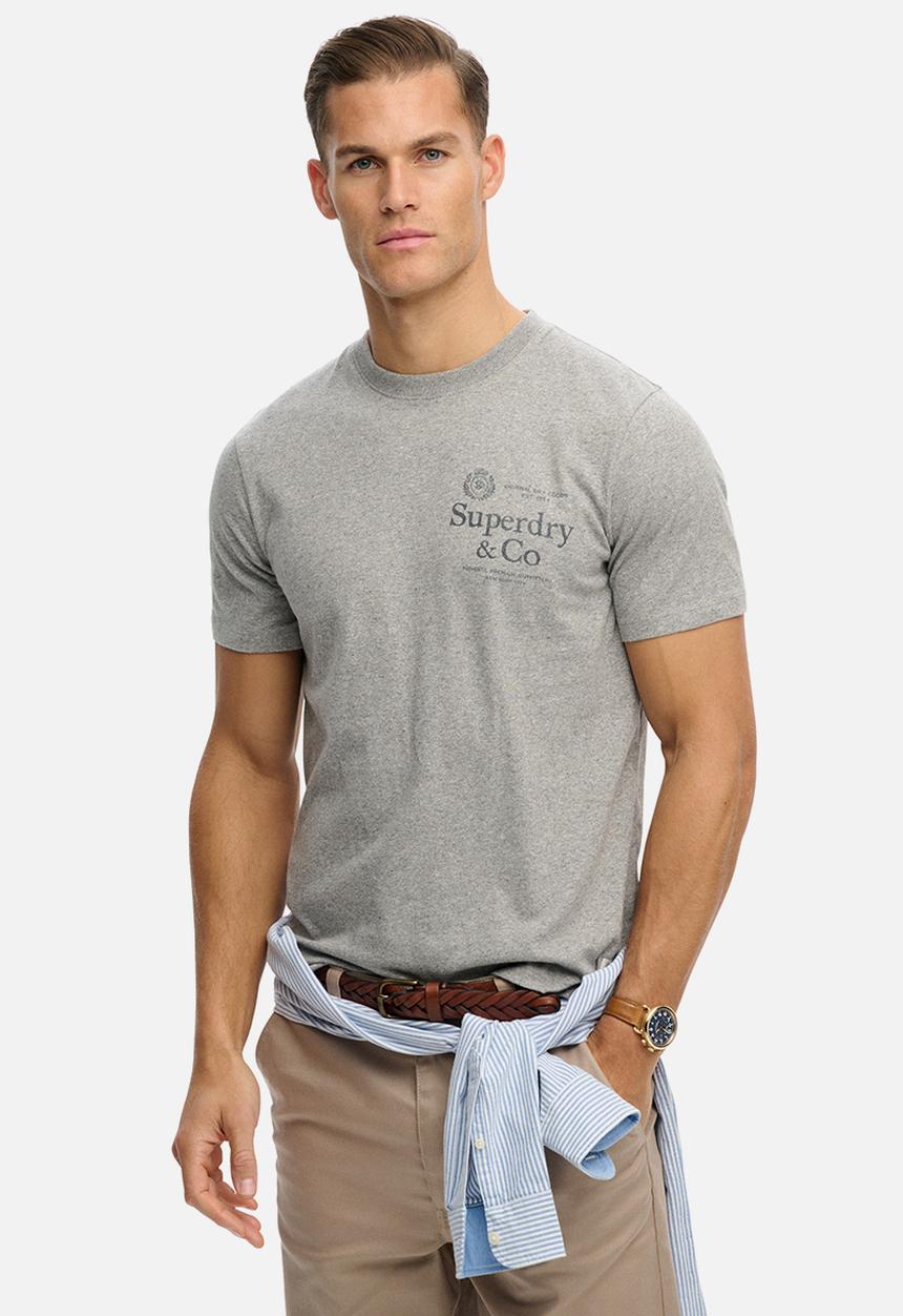 Superdry. - 1954 Company Relaxed Tee - Vintage Grey Marl