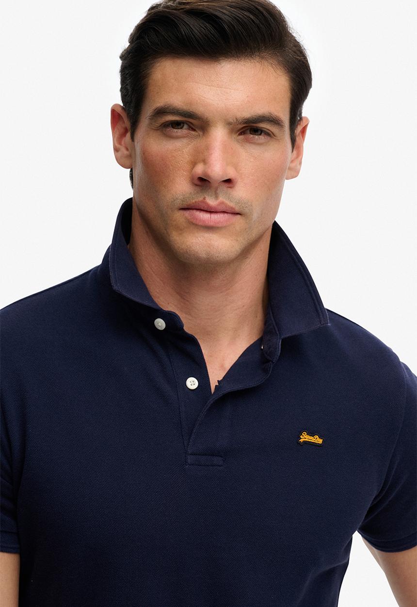 Superdry. - Classic Pique Polo - Rich Navy
