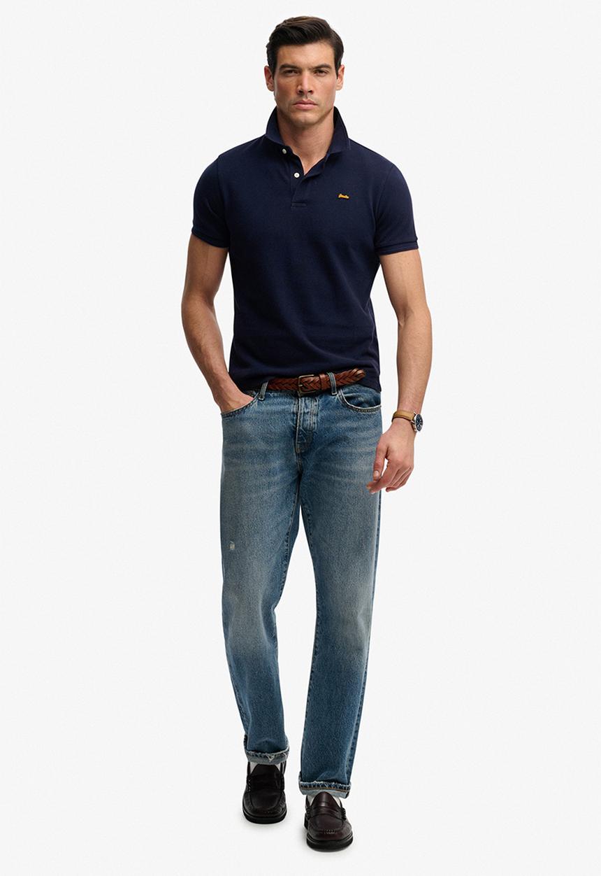 Superdry. - Classic Pique Polo - Rich Navy