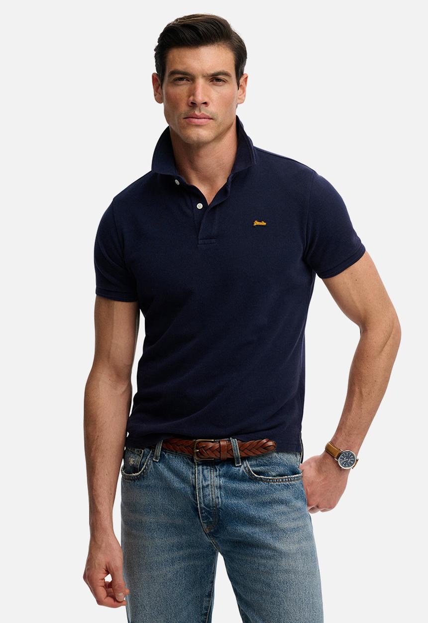 Superdry. - Classic Pique Polo - Rich Navy