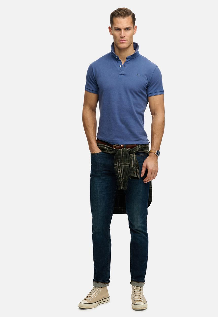 Superdry. - Classic Pique Polo - Bay Blue