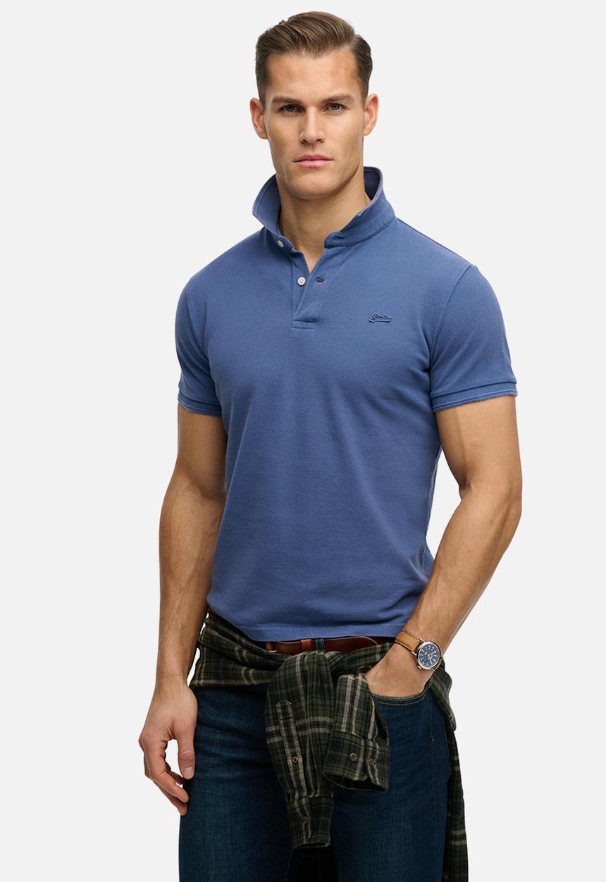 Superdry. - Classic Pique Polo - Bay Blue
