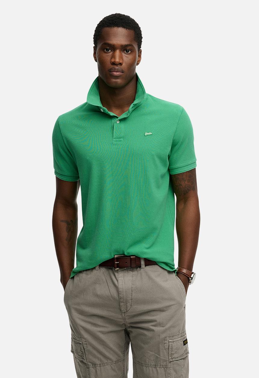 Superdry. - Classic Pique Polo - Island Green