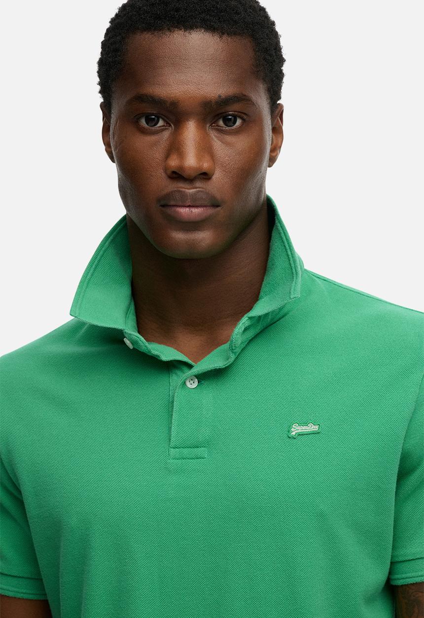 Superdry. - Classic Pique Polo - Island Green
