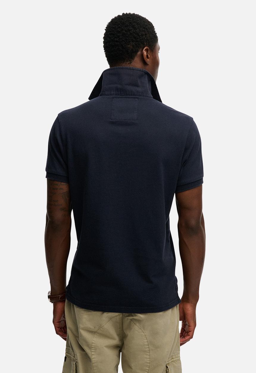 Superdry. - Double Emblem Jersey Short Sleeve Rugby - Eclipse Navy