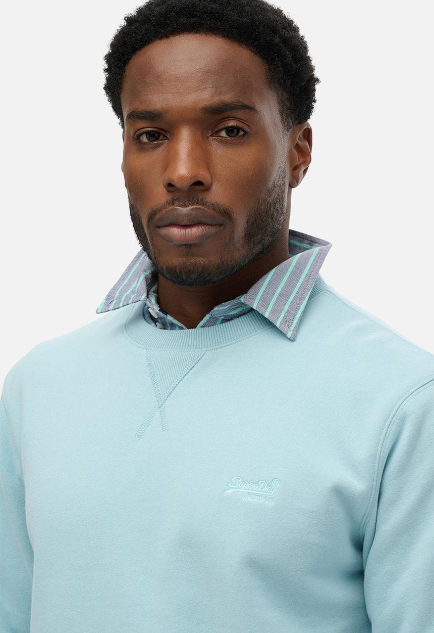 Superdry. - Essential Logo Crew Sweatshirt - Crystal Blue