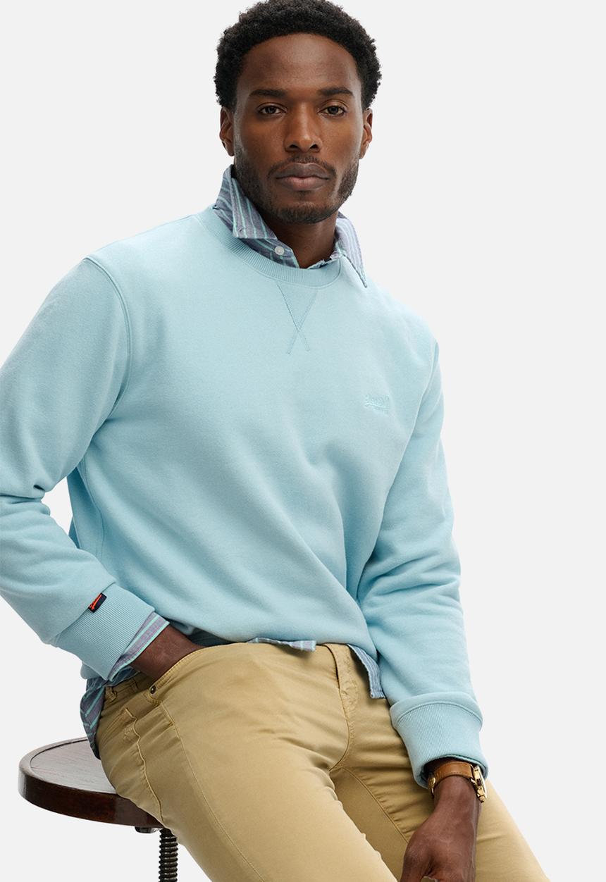 Superdry. - Essential Logo Crew Sweatshirt - Crystal Blue