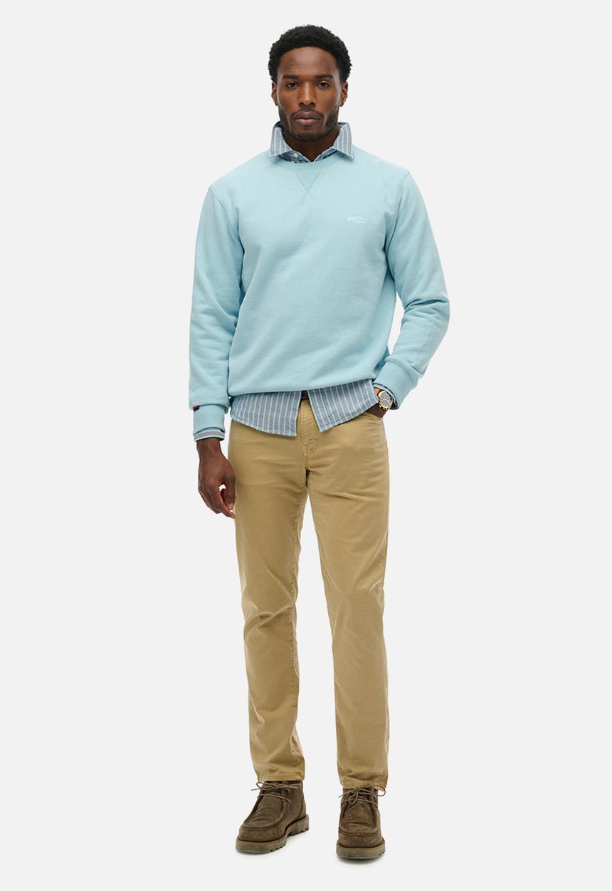 Superdry. - Essential Logo Crew Sweatshirt - Crystal Blue