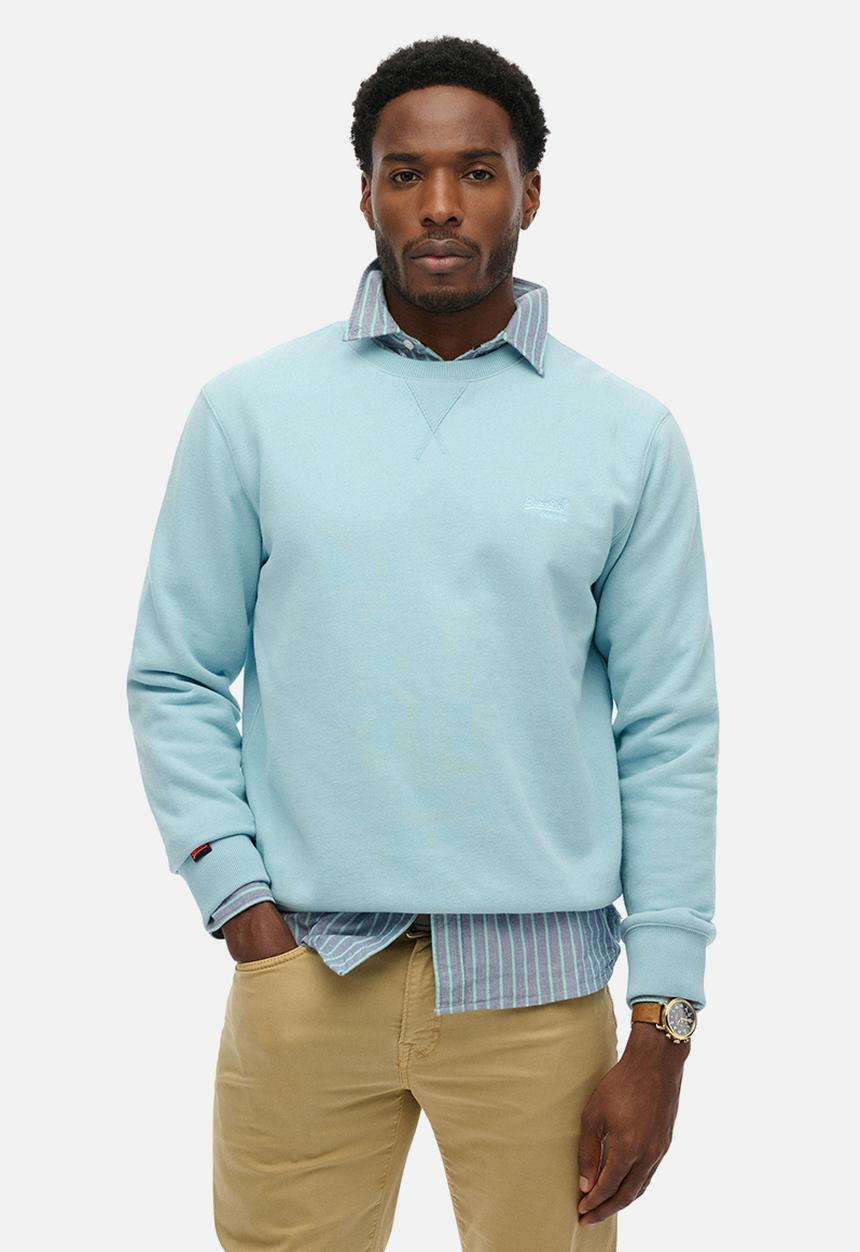 Superdry. - Essential Logo Crew Sweatshirt - Crystal Blue