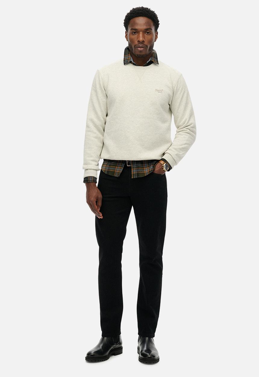 Superdry. - Essential Logo Crew Sweatshirt - Straw Grey Marl