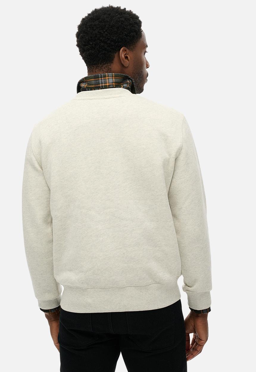 Superdry. - Essential Logo Crew Sweatshirt - Straw Grey Marl