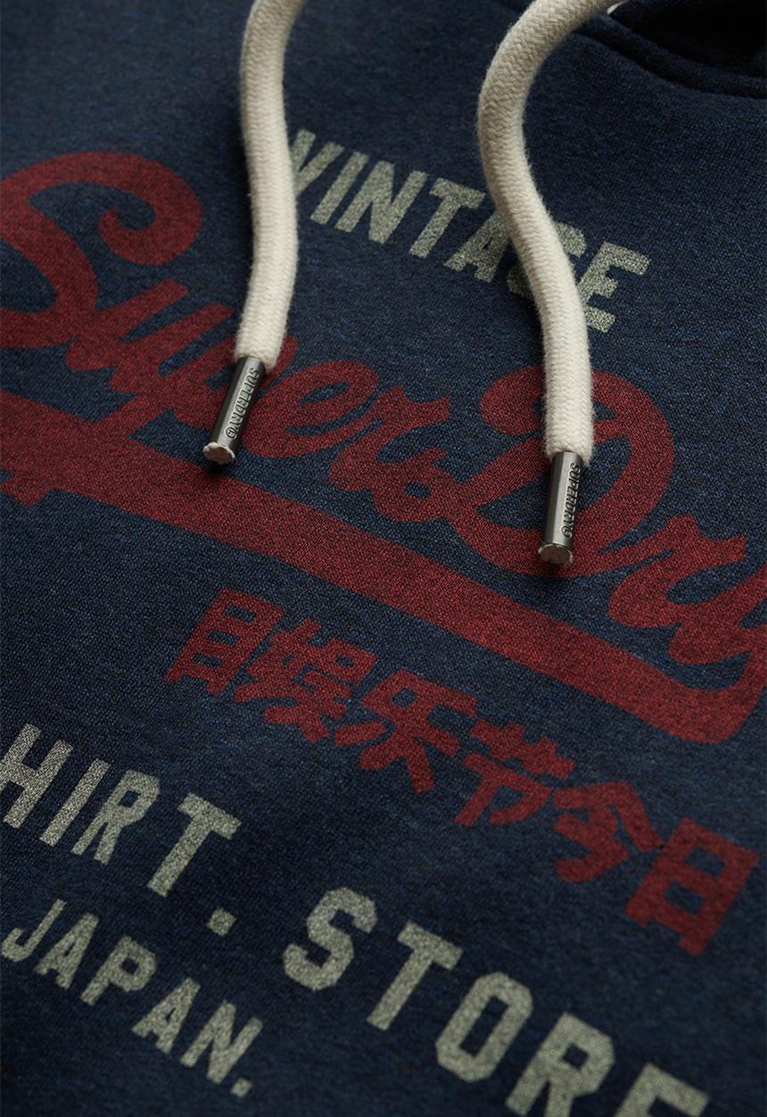 Superdry. - Vl Heritage Relaxed Hoodie - Trench Navy Marl