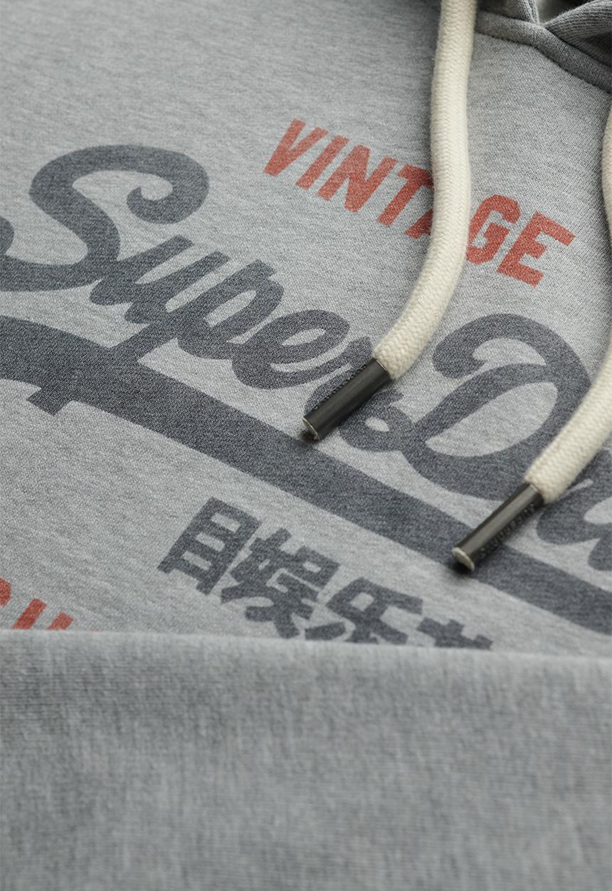 Superdry. - Vl Heritage Relaxed Hoodie - College Grey Marl