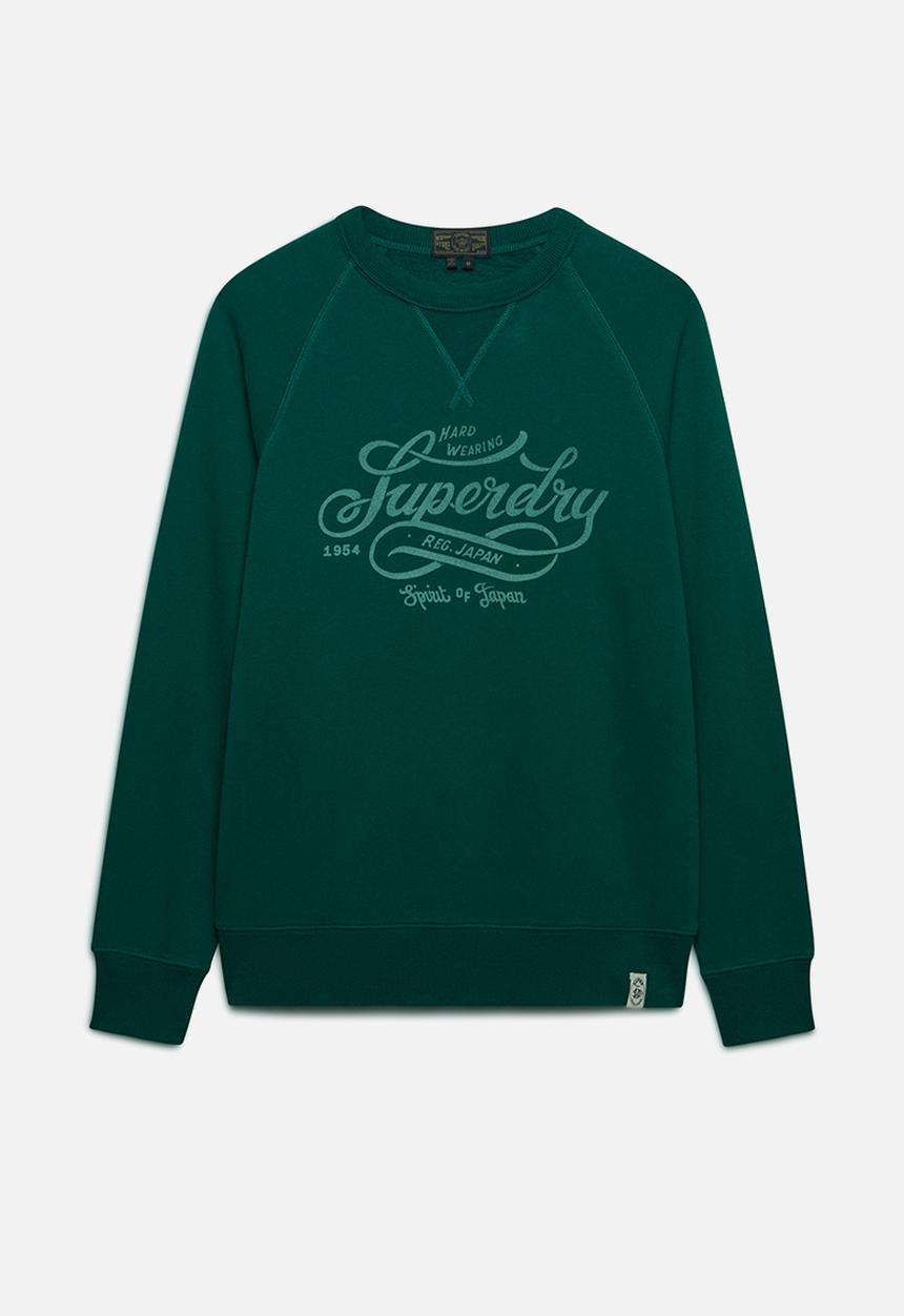 Superdry. - Merchant Vintage Print Sweat - Varsity Green