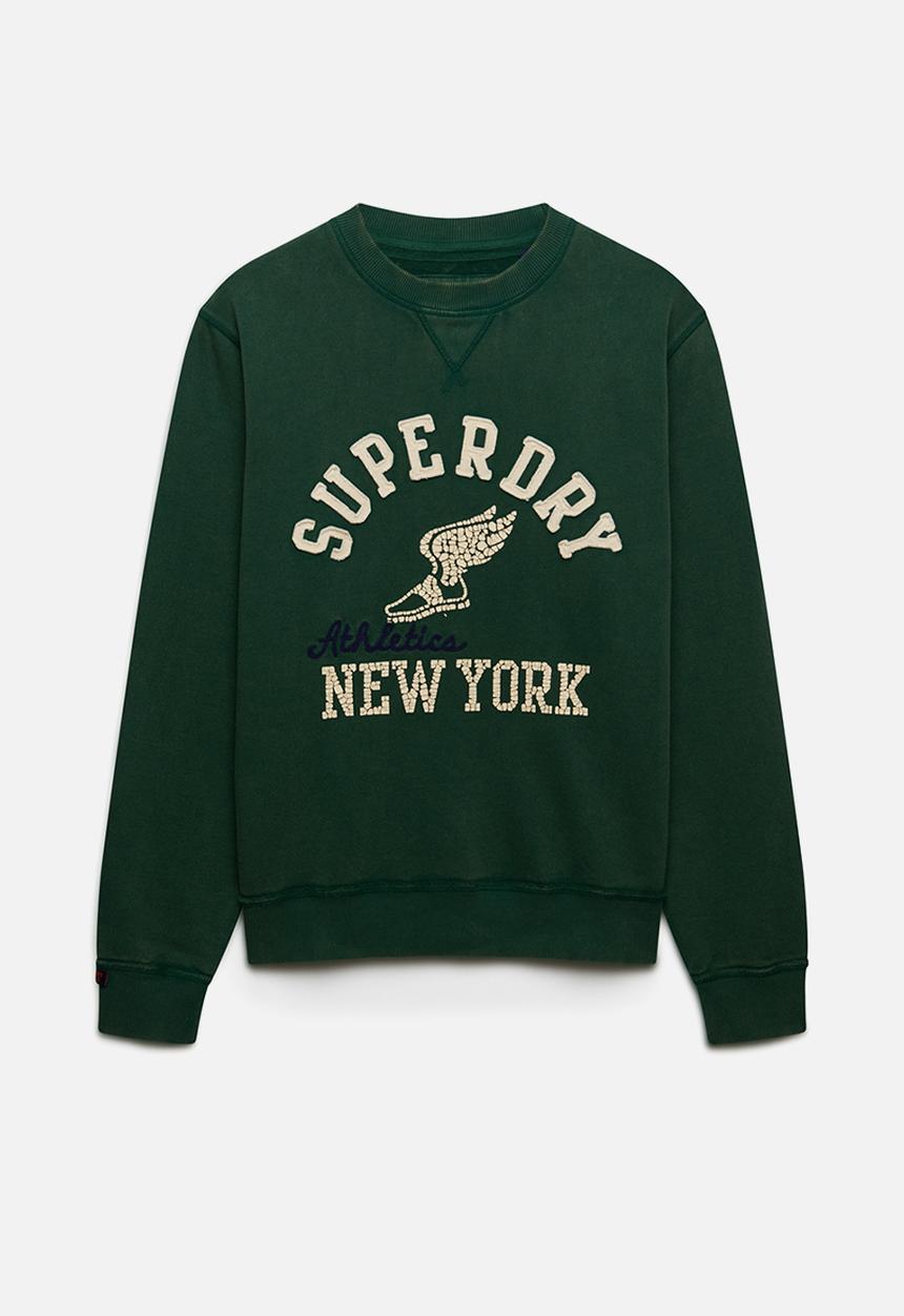 Superdry. - Vintage Athletic Crew - Dark Green