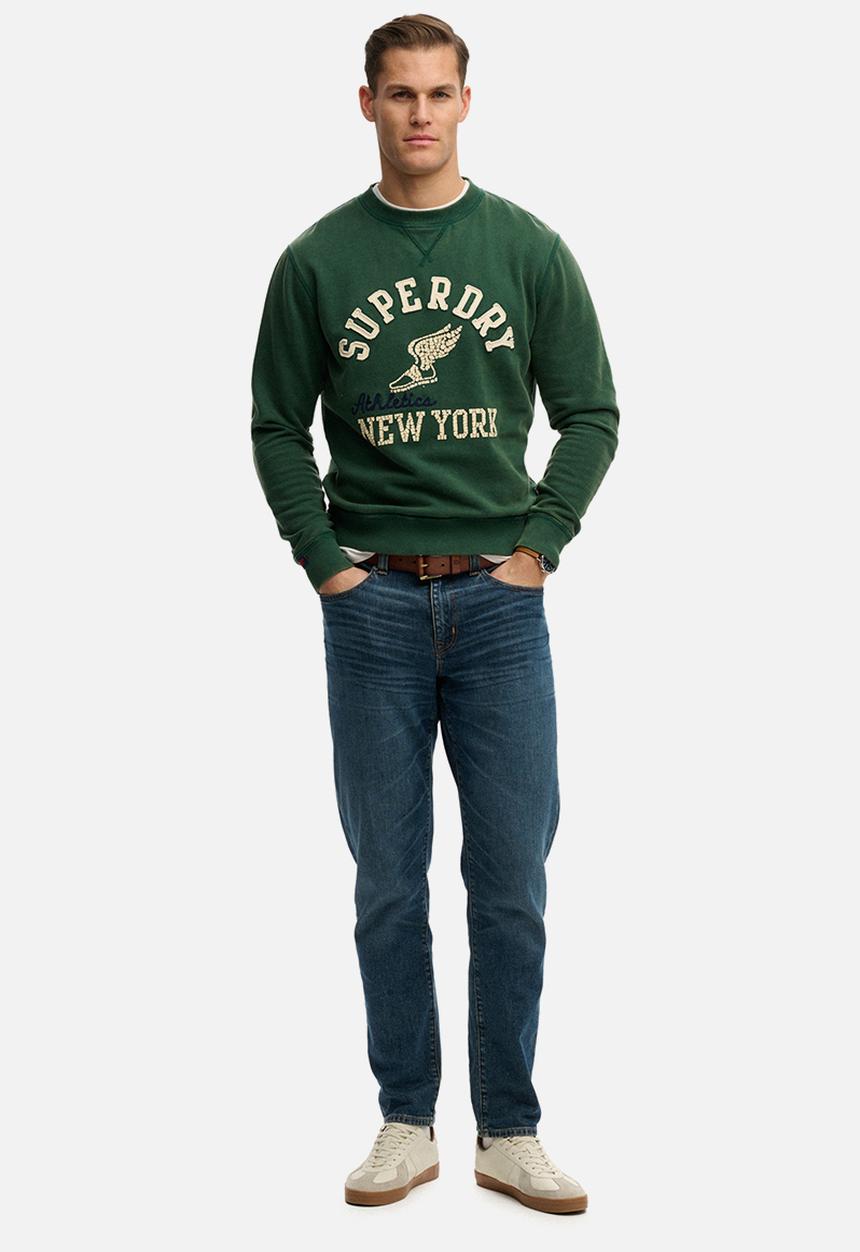 Superdry. - Vintage Athletic Crew - Dark Green