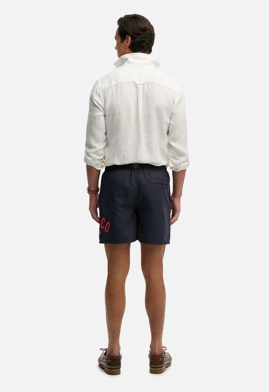 Superdry. - Printed Logo 16 Swim Short - Eclipse Navy