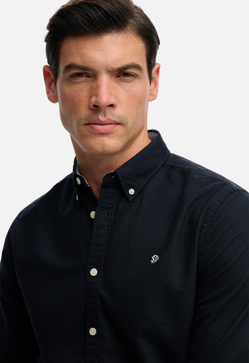 Superdry. - Preppy Oxford Long Sleeve Shirt - Eclipse Navy