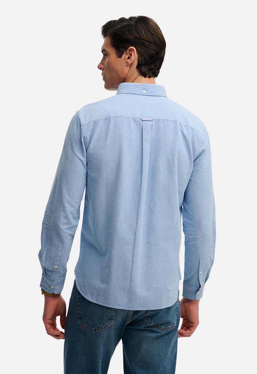 Superdry. - Preppy Oxford Long Sleeve Shirt - Sky Blue Chambray
