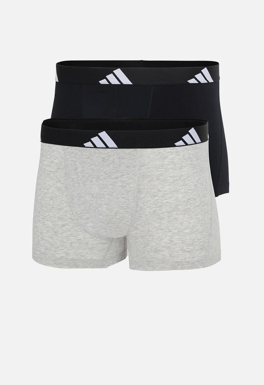 adidas Performance - Active Flex Cotton - 2PK Trunk - grey & black