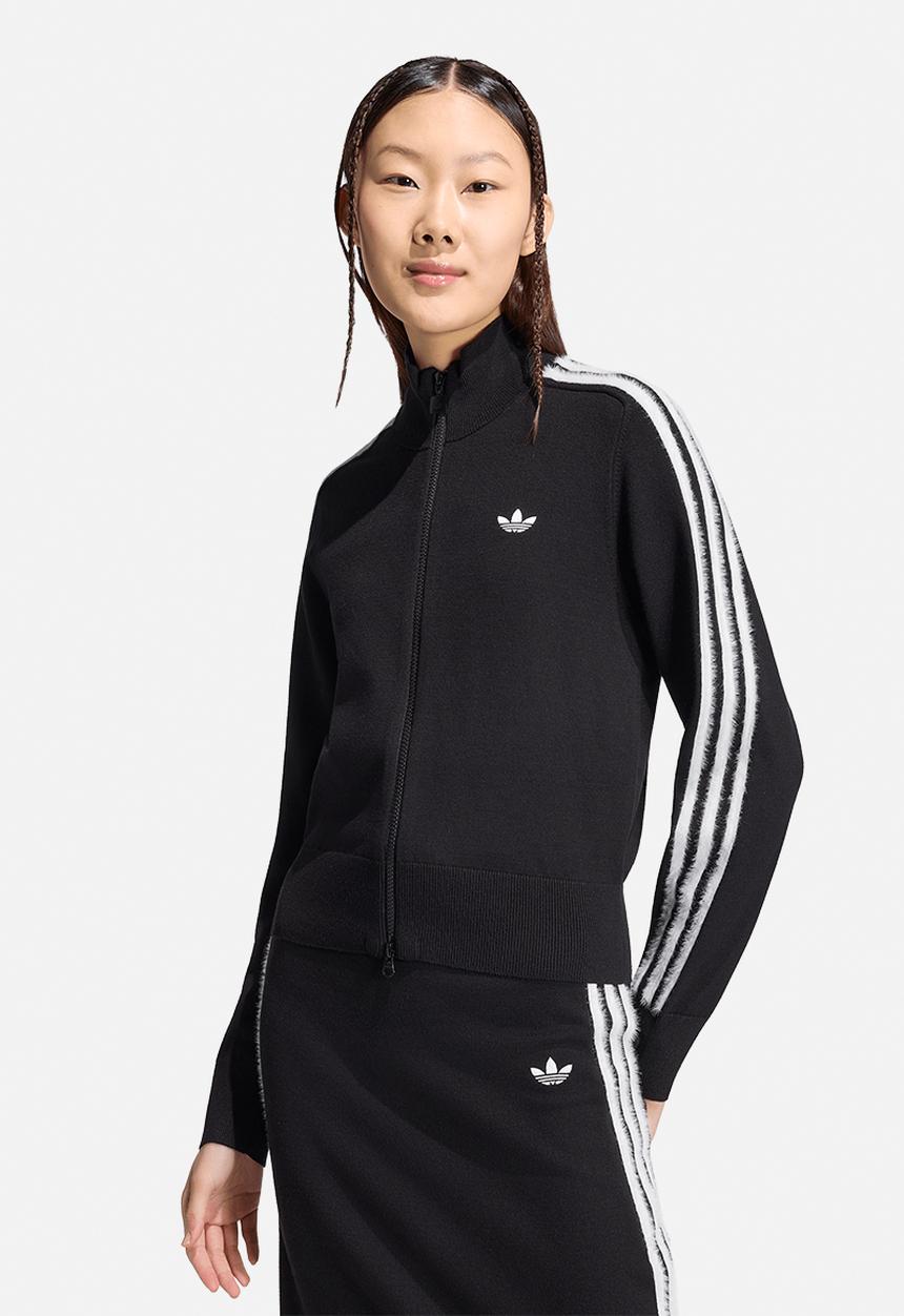 adidas Originals - Knit Firebird Tracktop - Black/White