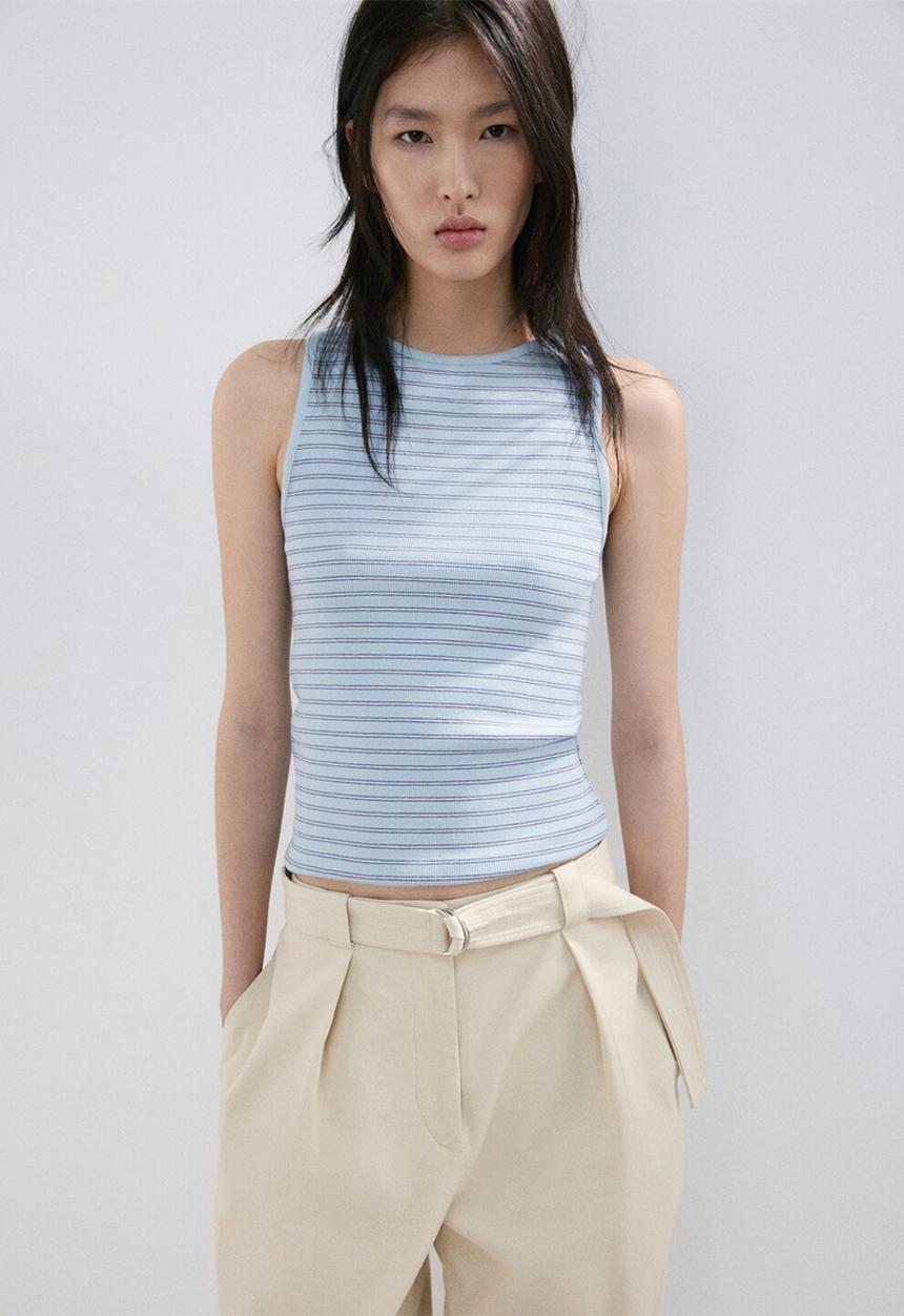 MANGO - Top boni  - medium blue