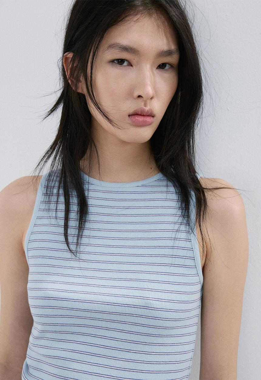 MANGO - Top boni  - medium blue