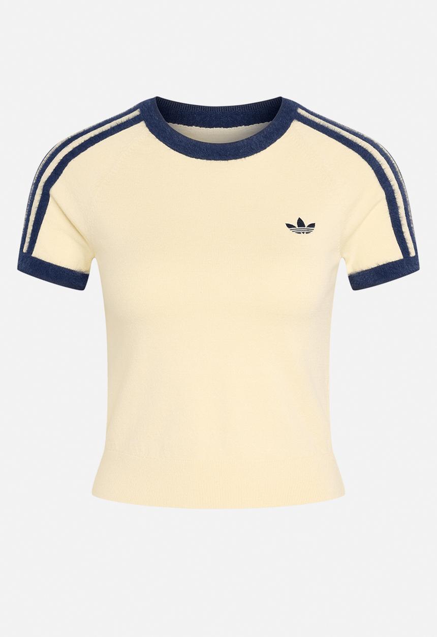 adidas Originals - Knit Tee - Warm Vanilla/Night Indigo