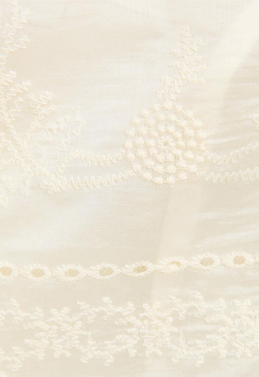 New Look - Polly emb patchwork shirt - cream