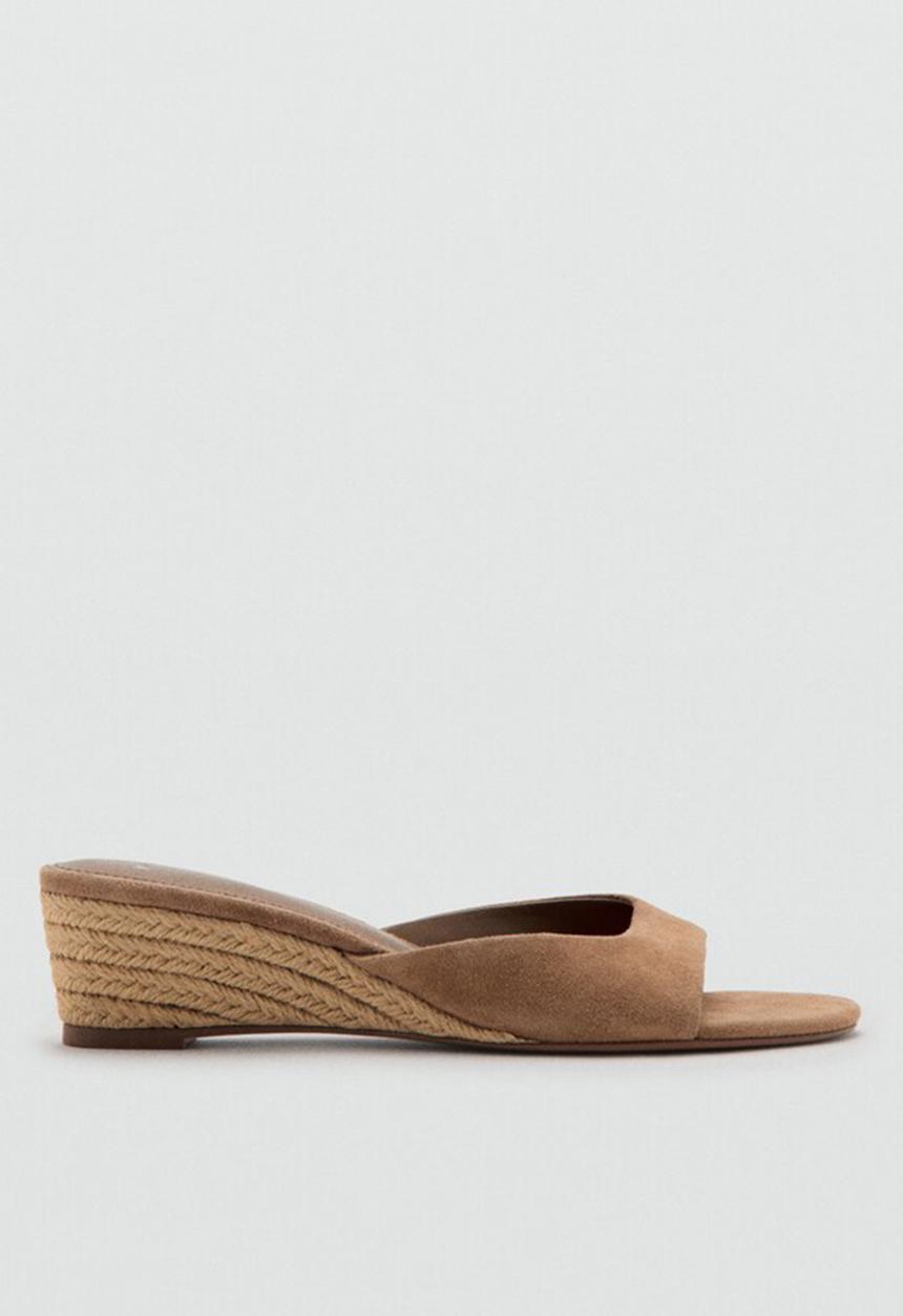 MANGO - Bimba open toe mule - light pastel brown