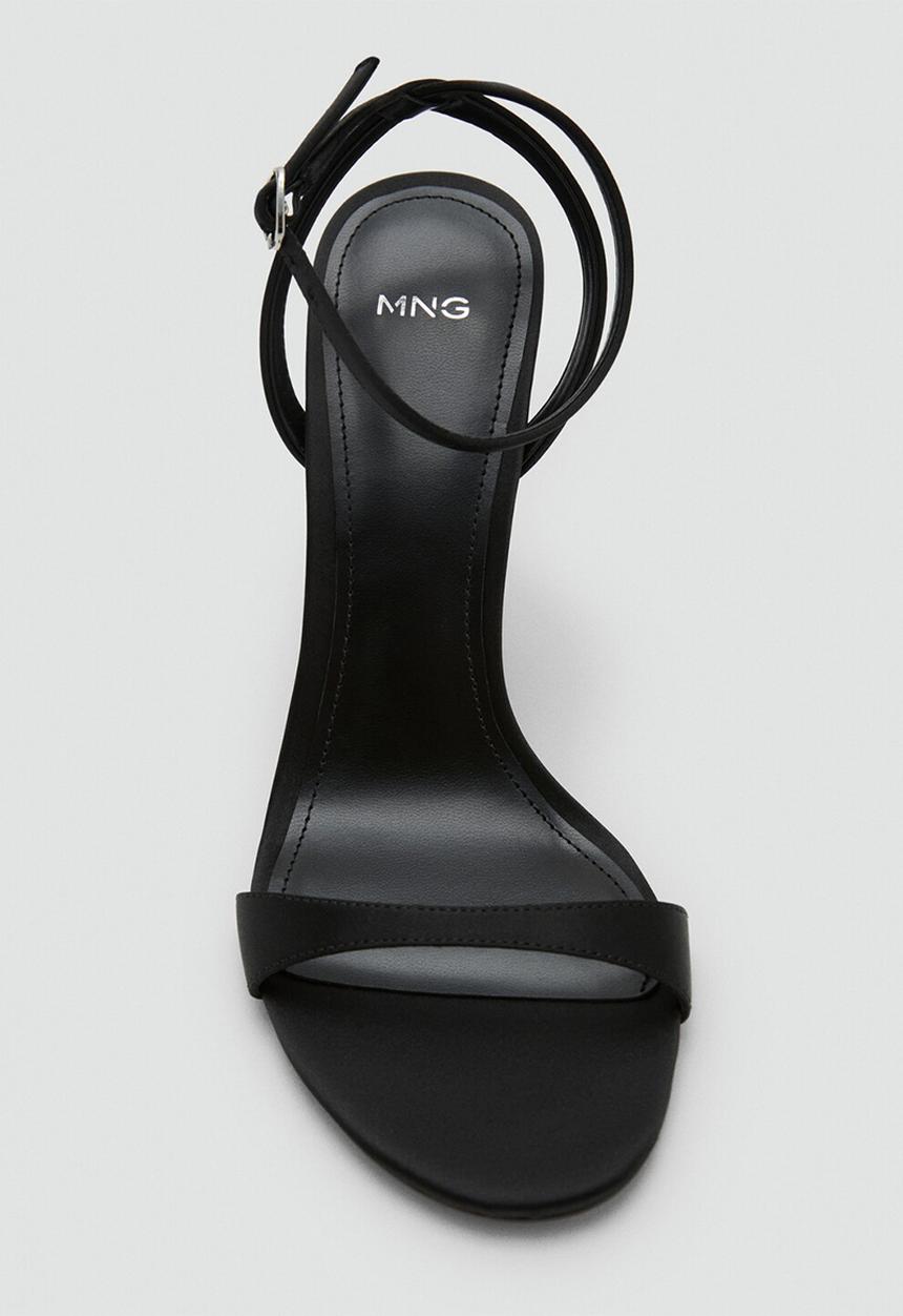 MANGO - Clark open toe ankle strap - black