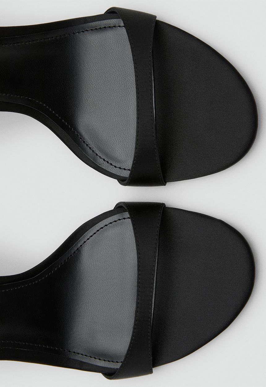 MANGO - Clark open toe ankle strap - black