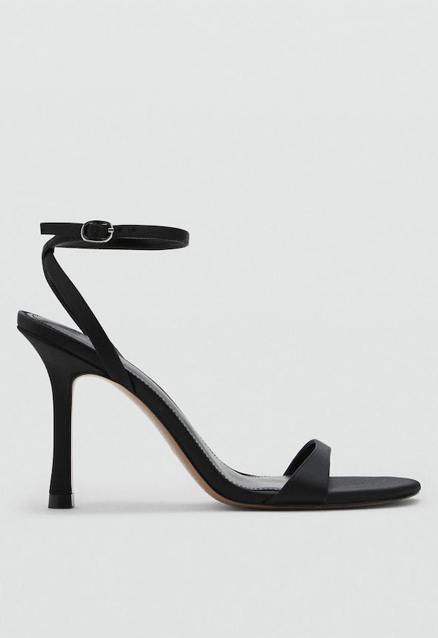 MANGO - Clark open toe ankle strap - black