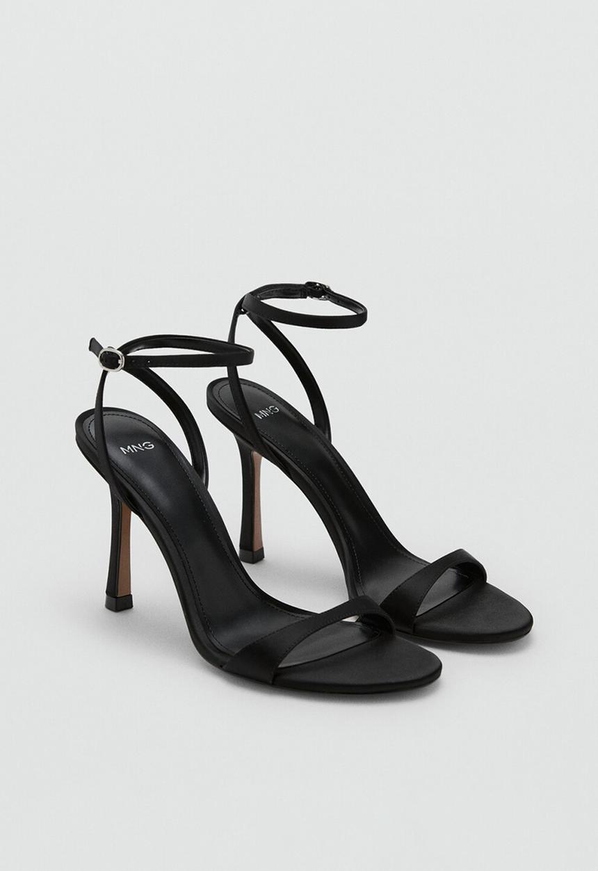MANGO - Clark open toe ankle strap - black