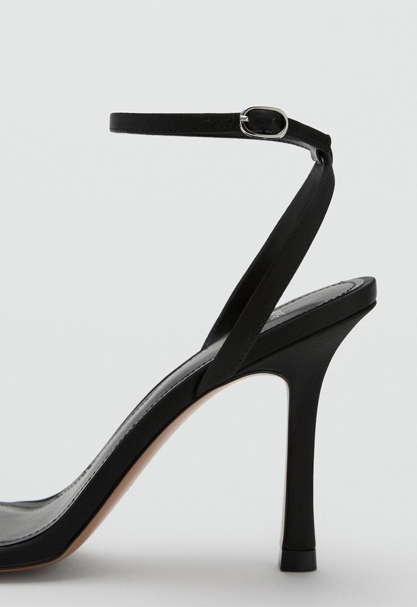 MANGO - Clark open toe ankle strap - black
