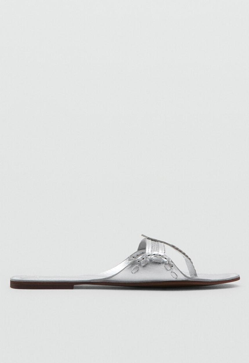 MANGO - Felice t-bar slide - silver