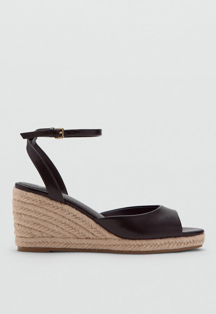 MANGO - Dida open toe ankle strap - dark brown