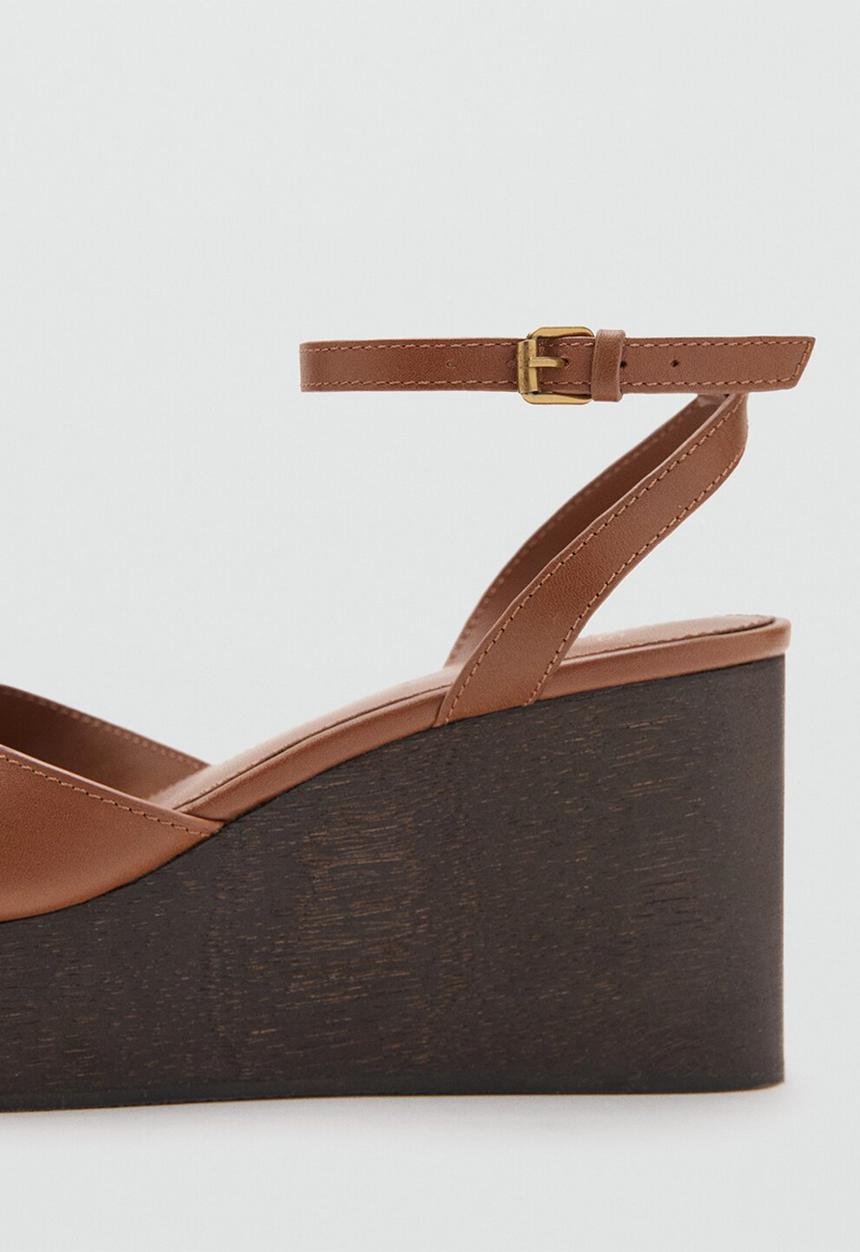 MANGO - Reno open toe ankle strap - medium brown