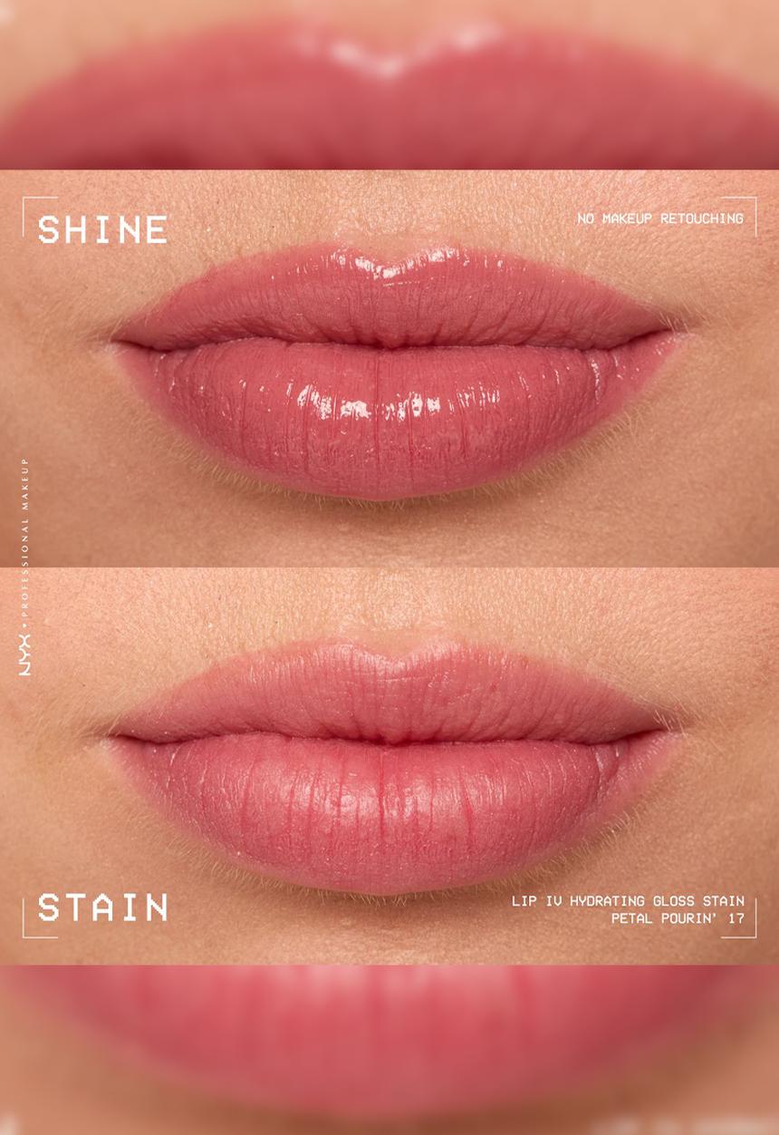 NYX Professional Makeup - Lip I.V Hydrating Lip Gloss Stain - Petal Pourin' 17