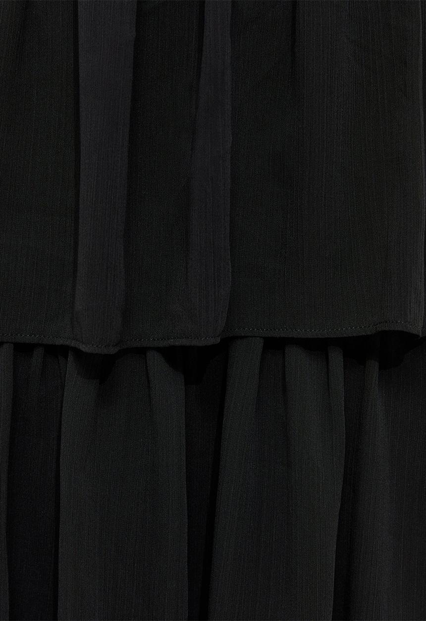 New Look - Tiered chiffon cami midi dress - black
