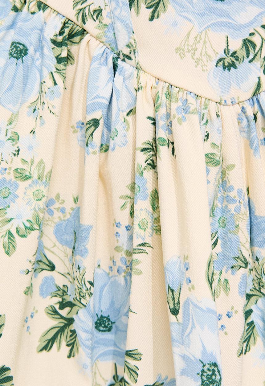 New Look - Tracy floral corset mini dress - cream